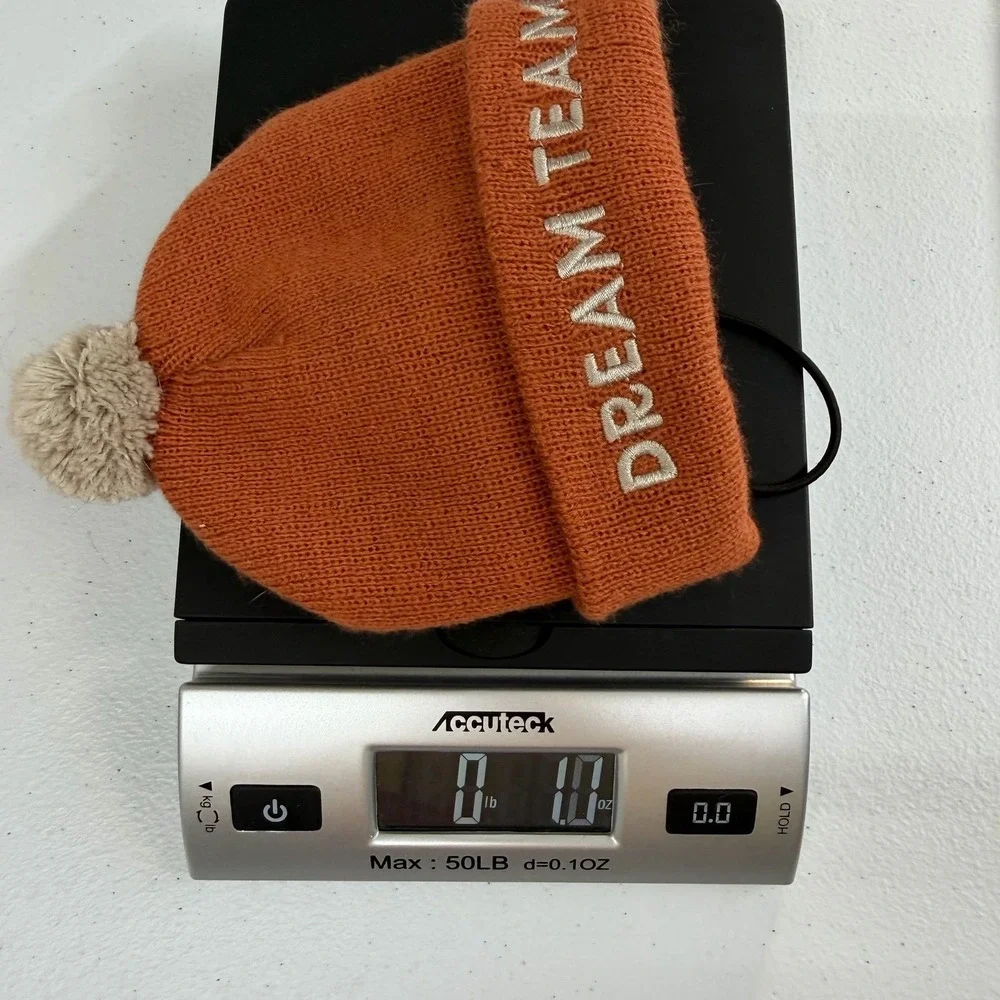 Dog brown orange pompom adjustable beanie winter hat costume accessories small‎
